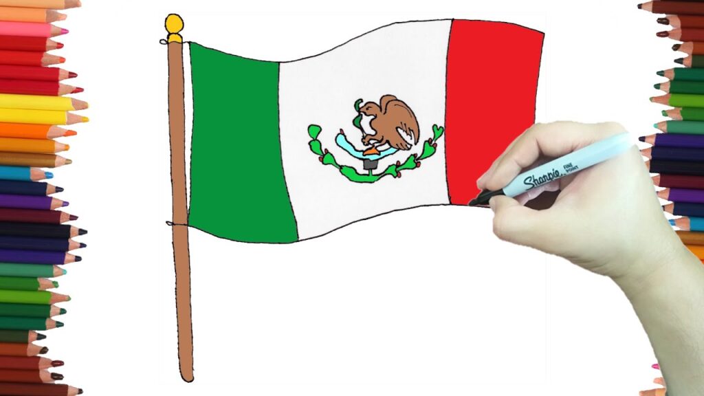 La historia de Bandera De México Para Colorear al descubierto - Mapa de  Mexico con nombres